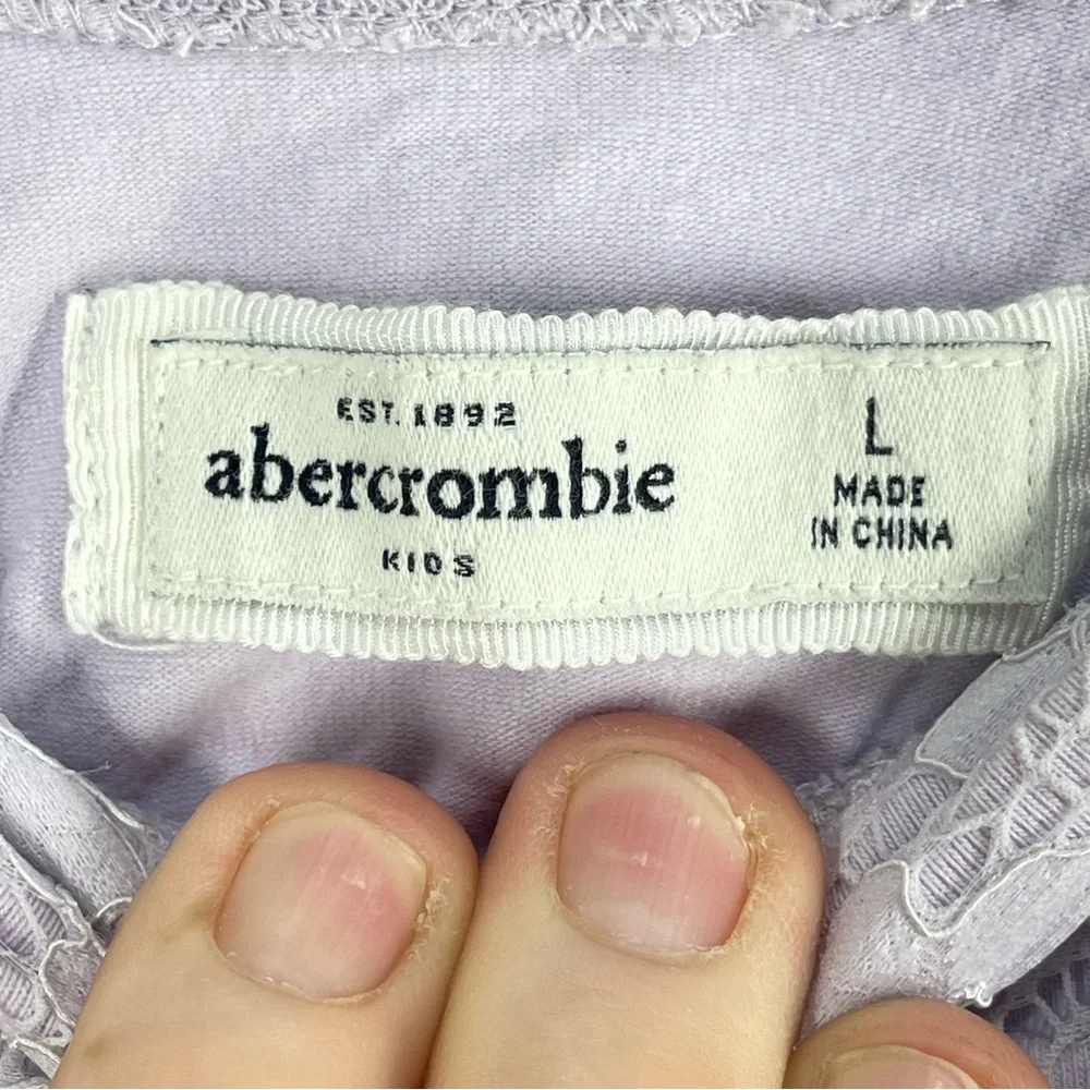 Abercrombie Lace Skater Skirt Girls Size Large (10-12) Light Purple - Picture 5 of 6